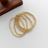 Anti-Tarnish 14K Gold Beaded Bracelet Set -S21