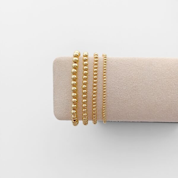 Anti-Tarnish 14K Gold Beaded Bracelet Set -S21