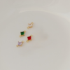 14K Square Shaped Zircon Accessories-L17