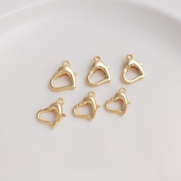 10001 14K Anti-Tarnish Heart Shape Clasp-O18