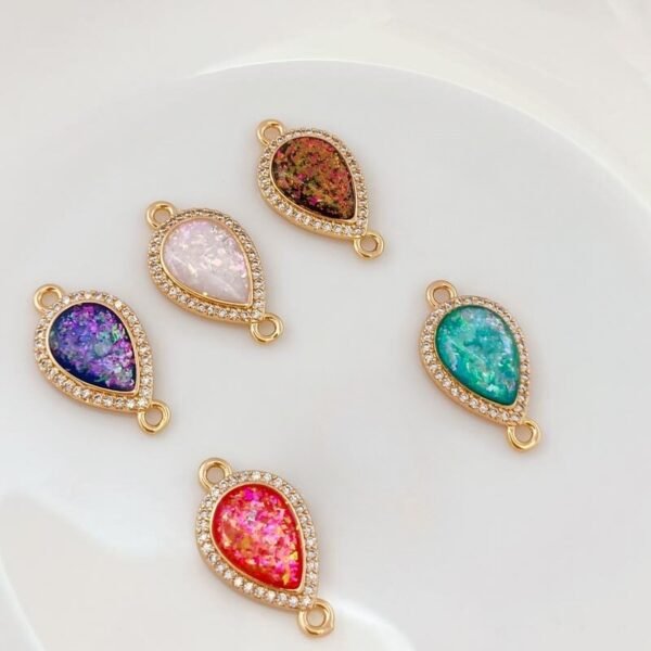 10001 14K Teardrop Shaped Zircon Accessories-L14