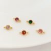 10001 14K Simple Round Shaped Zircon Accessories-L16