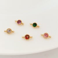14K Simple Round Shaped Zircon Accessories-L16