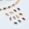 10001 14K Rectangle Shaped Zircon Accessories-L18
