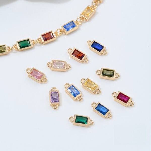 10001 14K Rectangle Shaped Zircon Accessories-L18