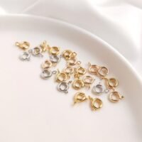 10001 6mm Anti-Tarnish Circular Jewelry Clasps-O15