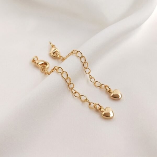 10001 Anti-Tarnish Heart Shaped Extension Chains-O14