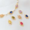 14K Oval Shaped Zircon Accessories-L12