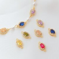 14K Oval Shaped Zircon Accessories-L12