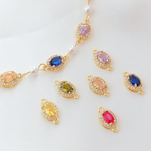 14K Oval Shaped Zircon Accessories-L12