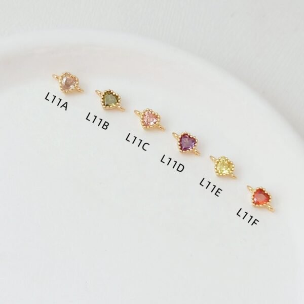 L11-N 14K Heart Shaped Zircon Accessories-L11