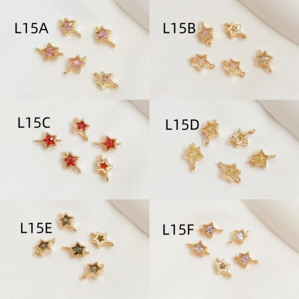 L15-N 14K Star Shaped Zircon Accessories-L15