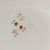 14K Square Shaped Zircon Accessories-L17