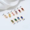 L18-N 14K Rectangle Shaped Zircon Accessories-L18