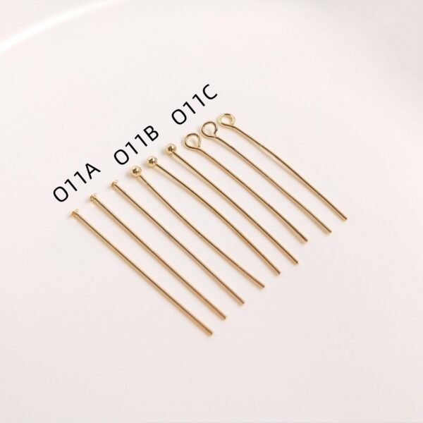 14K Anti-Tarnish 30mm Head Pins-O11