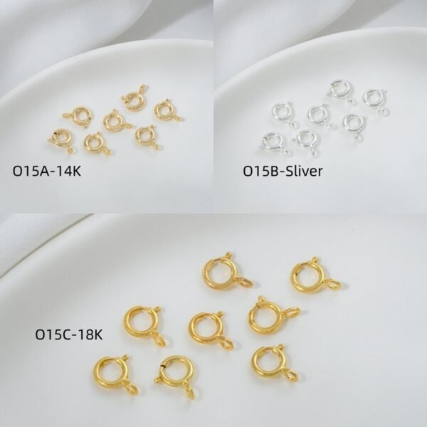 O15-N 6mm Anti-Tarnish Circular Jewelry Clasps-O15