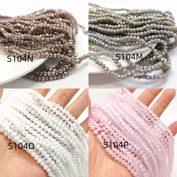 S104-N 4mm Faceted Sparkling Crystal Glass Beads-S104