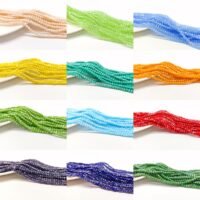 4mm Faceted Sparkling Crystal Glass Beads-S104