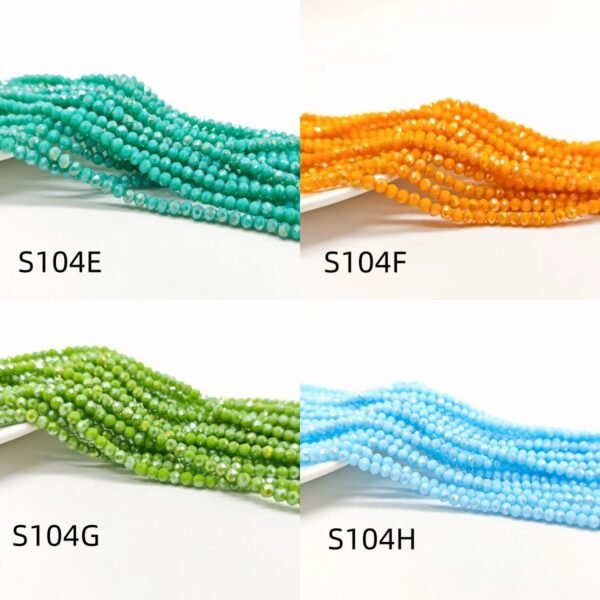 S104E-H 4mm Faceted Sparkling Crystal Glass Beads-S104
