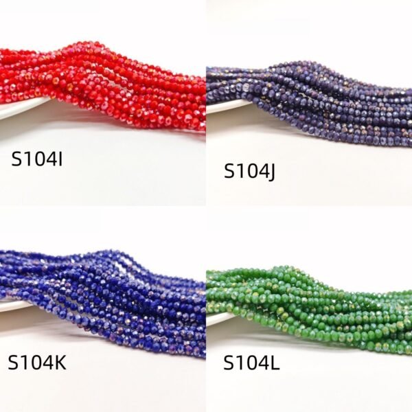 S104I-L 4mm Faceted Sparkling Crystal Glass Beads-S104