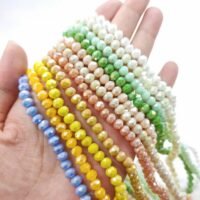 6mm Faceted Sparkling Crystal Glass Beads-S116