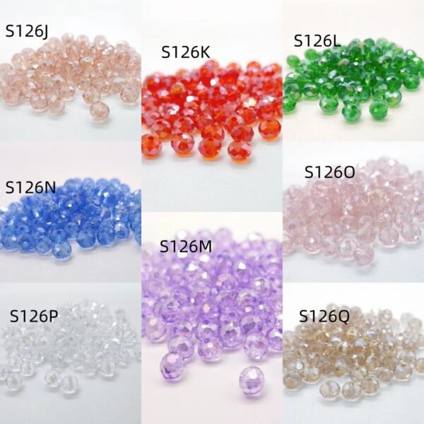 S126-N 6mm Faceted Sparkling Crystal Glass Beads-S126